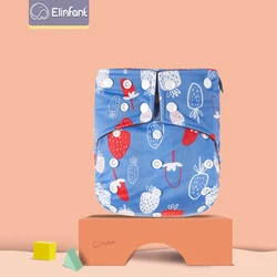 Elinfantil 10 pces seco rápido café velo interno um tamanho com inserções para 3 15kg fralda de pano de bebê impermeável reutilizável