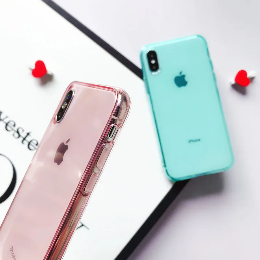 Чехол для телефона для iPhone 11 Pro Max чехол ярких цветов Прозрачный мягкий чехол из ТПУ для iPhone 11 Pro 7 8 X XR XS Max 7 8Plus чехол