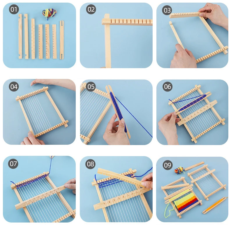Houten Breimachine - Handbreigweefgetouw - Doe-Het-Zelf - Training