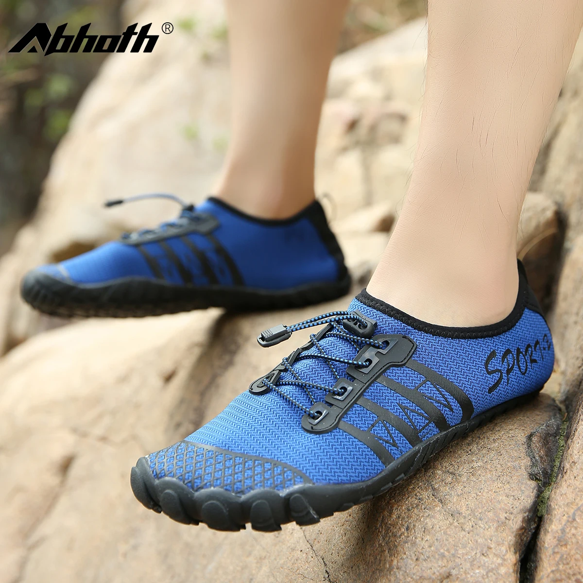 

Abhoth Mens Sneakers 2020 Mesh Breathable Trekking Water Wearproof Unisex Outdoor Rubber Running Quick-Dry Beach casual Shoes