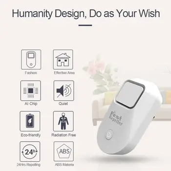 

Anti-Mosquito Repellent Ultrasonic Rat Repellent US Biological Wave Ultrasound Portable Electronic Mosquito Repellent Travel