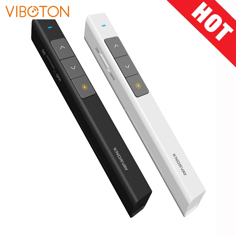 

Knorvay N26 2.4GHz Wireless Presenter Pen USB Remote Control Powerpoint Presenter Presentation Clicker PPT Pointer Laser Pen