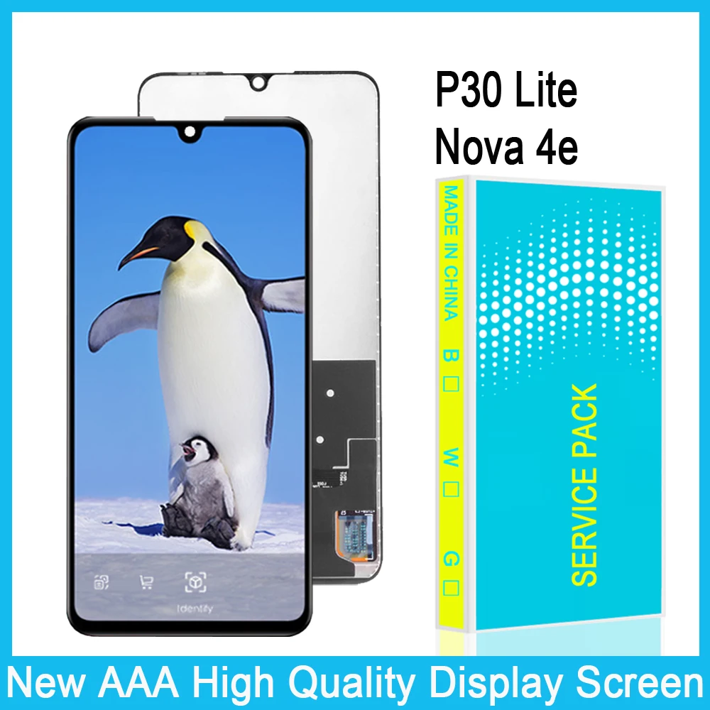 

6.15'' LCD Display Replacement For HUAWEI P30 Lite LCD Touch Screen Digitizer For Huawei P30 Lite Nova 4e MAR-LX1 LX2 AL01