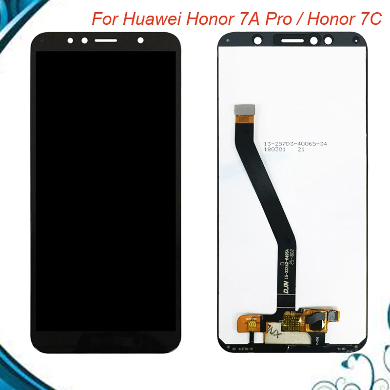 ЖК-дисплей 5 7 дюйма для Huawei Honor 7C / 7A Pro сенсорный экран с цифровым преобразователем