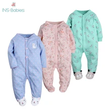 

New Born Baby Clothing 3-12M Kids Footed Pajamas Baby Boys Girls Cotton Spring Roupas Cartoon Overall Baby Boutique Clothes Out