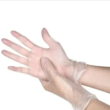 

100pcs Disposable Latex Gloves Transparent PVC Tattoo Gloves for Kitchen/Dishwashing/Medical/Work/Rubber/Garden Gloves