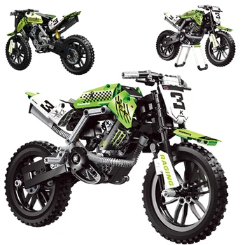 

MOC Technic Series Motorcycle Model Building Blocks OFF Road Speed Champion Racing Car Creator Vehicle Bricks Toys for Boys