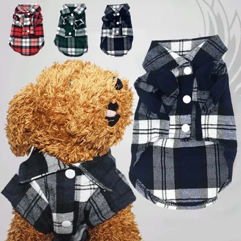 

Pet Dog Clothes for Dog Soft Summer Plaid Dog Vest Clothes For Small Dogs Chihuahua Cotton Puppy Shirts T shirt Cat pet shirt