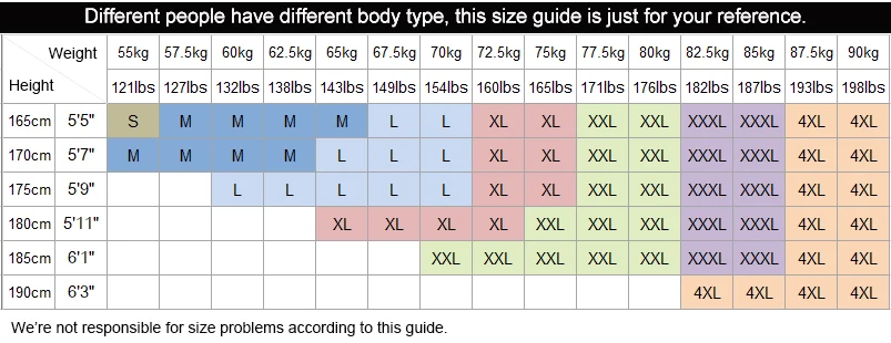 尺码推荐2018-07-19