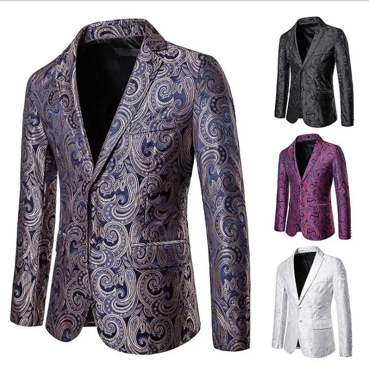 Осенние костюмы Мужской Блейзер masculino slim fit casaco jaqueta masculina повседневные большой кешью цветочные пальто мужская куртка