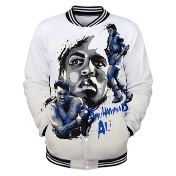 

Muhammad Ali Print baseball Jacket Men/Women Winter Fashion Casual Harajuku Comfortable Jacket Coat Hot SalBe