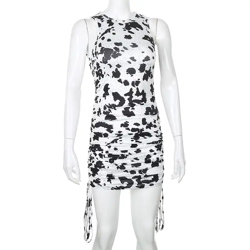 cow print bodycon dress