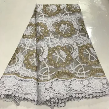 

High Quality African Swiss Voile Lace In Switzerland For Party With Stones 5Yards 2020 white New Design African Laces Fabric