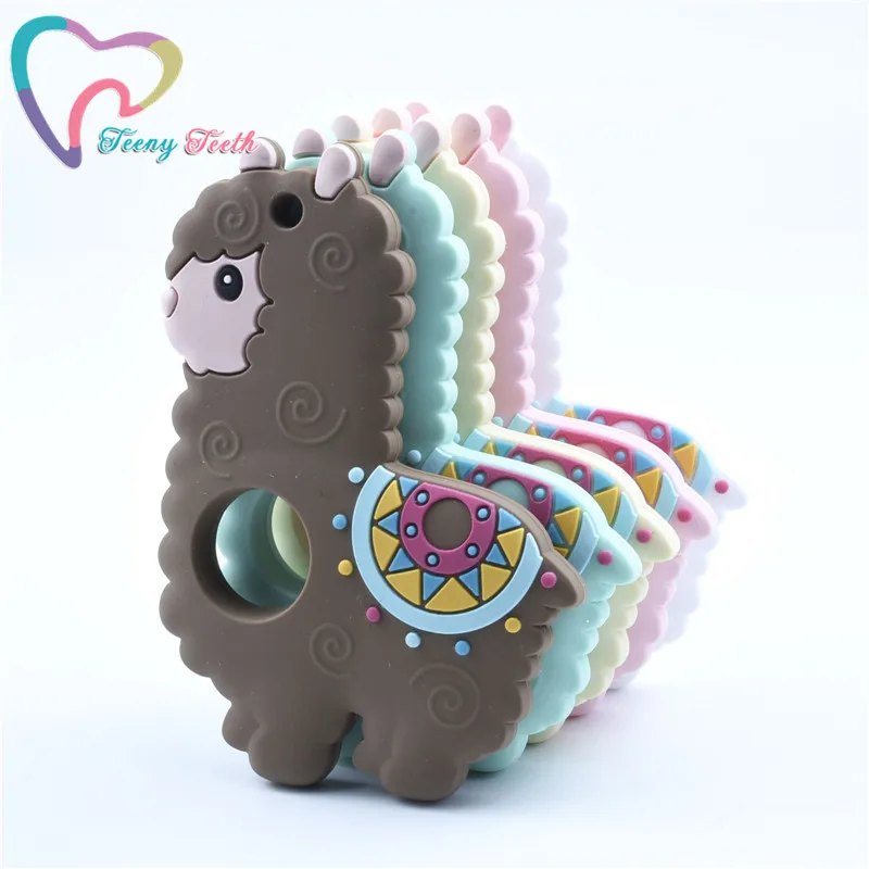 

1 PC Silicone Penguin Baby Teether Rodent Sheep Baby Teething Toys Chew Animal Alpaca Shape Baby Products Nursing Llama Teether