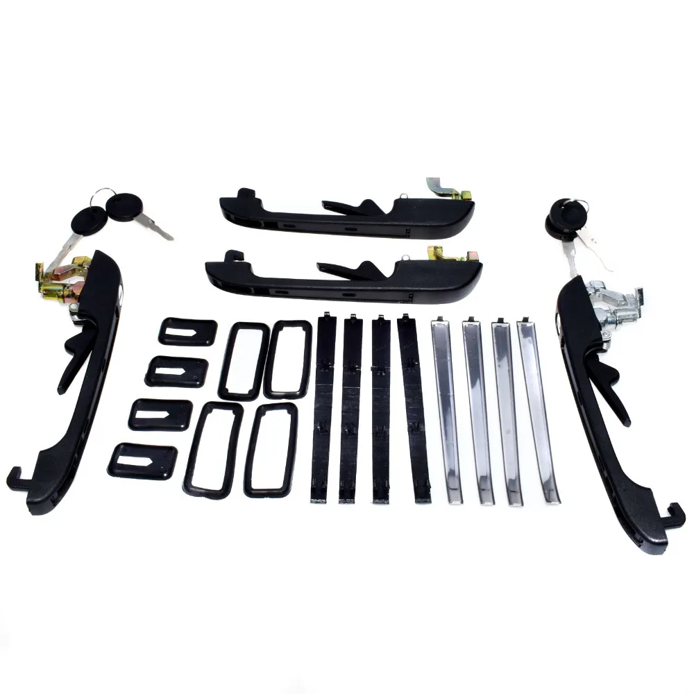 Внешняя ручка двери ISANCE 4 шт. RL RR FL FR 193839205 193839206 для VW Golf Jetta Quantum Rabbit Pickup Scirocco|door