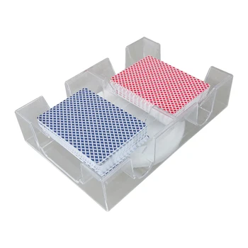 

Poker Card Case Holder Durable Clear For Gifts Acrylic Material 8 Decks Playing Cards Holder Transparent Cards Accessories