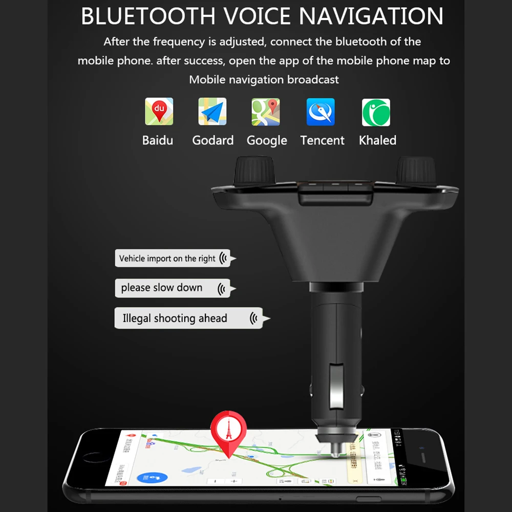 Автомобильный Bluetooth fm-передатчик приемник MP3-плеер Hands-Free Bluetooth Aux автомобильный комплект беспроводной аудио адаптер двойной USB Автомобильное зарядное устройство