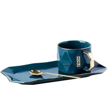 

Luxury English Afternoon Tea Set Coffee Cup European Small Suit Ceramic Spoon Dish Tasse A Cafe Tazze Household Mug Simple E5