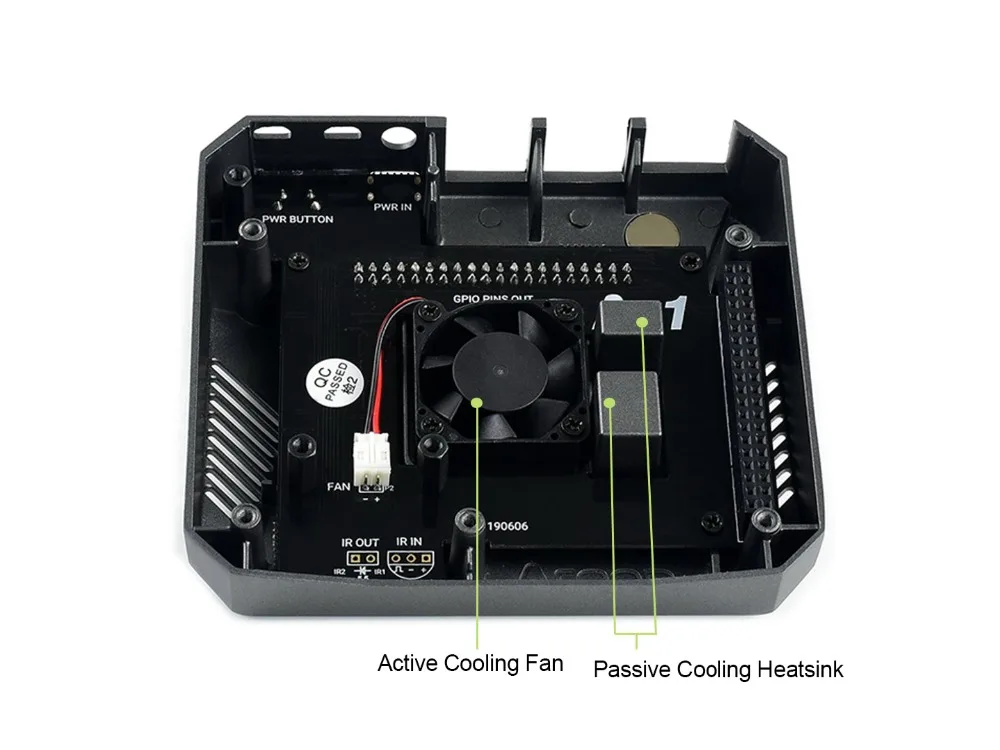 Waveshare Argon ONE: приличный Алюминиевый Чехол для Raspberry Pi 4, с безопасной кнопкой питания и двумя печатными платами, чтобы просто создать его