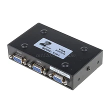 2 порта коммутатор разветвитель 2 способа VGA видео коммутатор адаптер преобразователь коробка для ПК монитора аксессуары