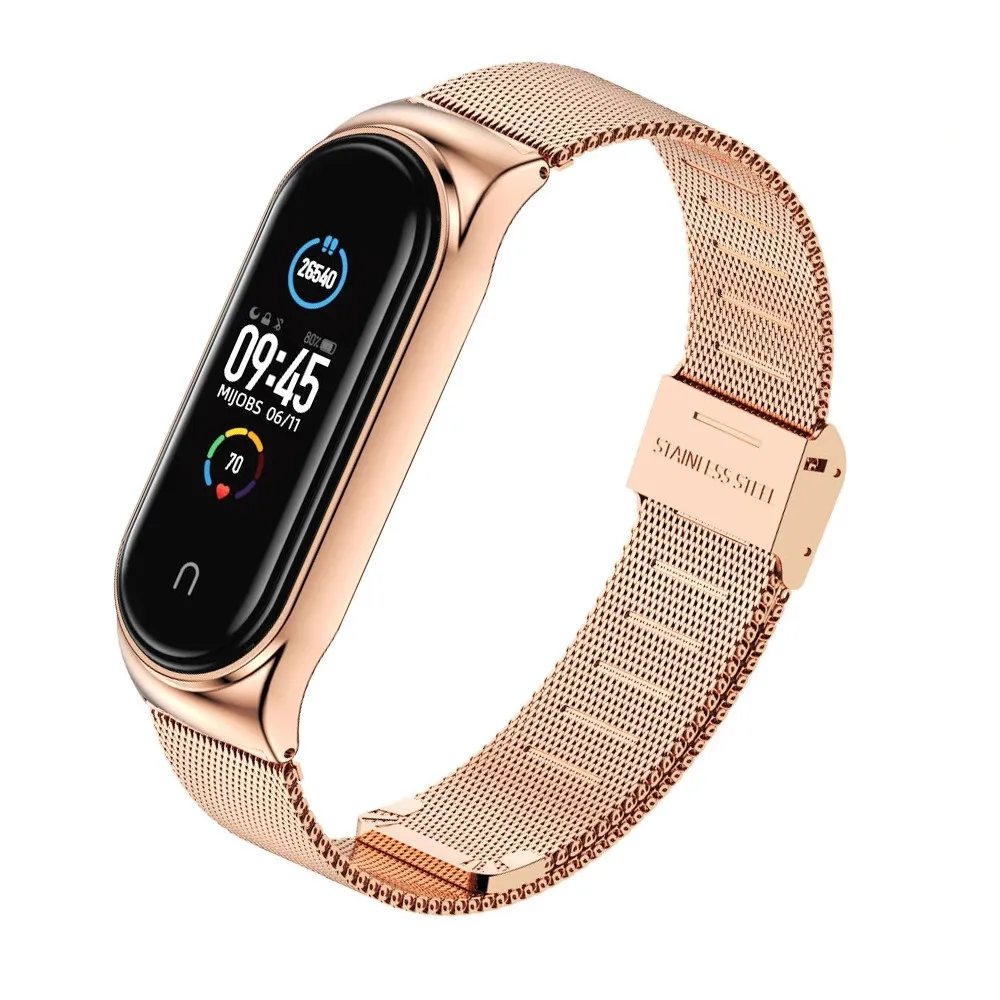 Браслет металлический для Amazfit Band 5 Безвинтовой браслет из нержавеющей стали Mi 6 |