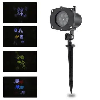 

11PCS LED Switchable Pattern Gobos Slides Waterproof Sparkling Landscape Projector Lights Christmas Holiday Party Home Decor