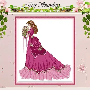 

The Bride in Red counted Cross Stitch 11CT 14CT Cross Stitch Sets wholesale Chinese Cross-stitch Kits Embroidery Needlework