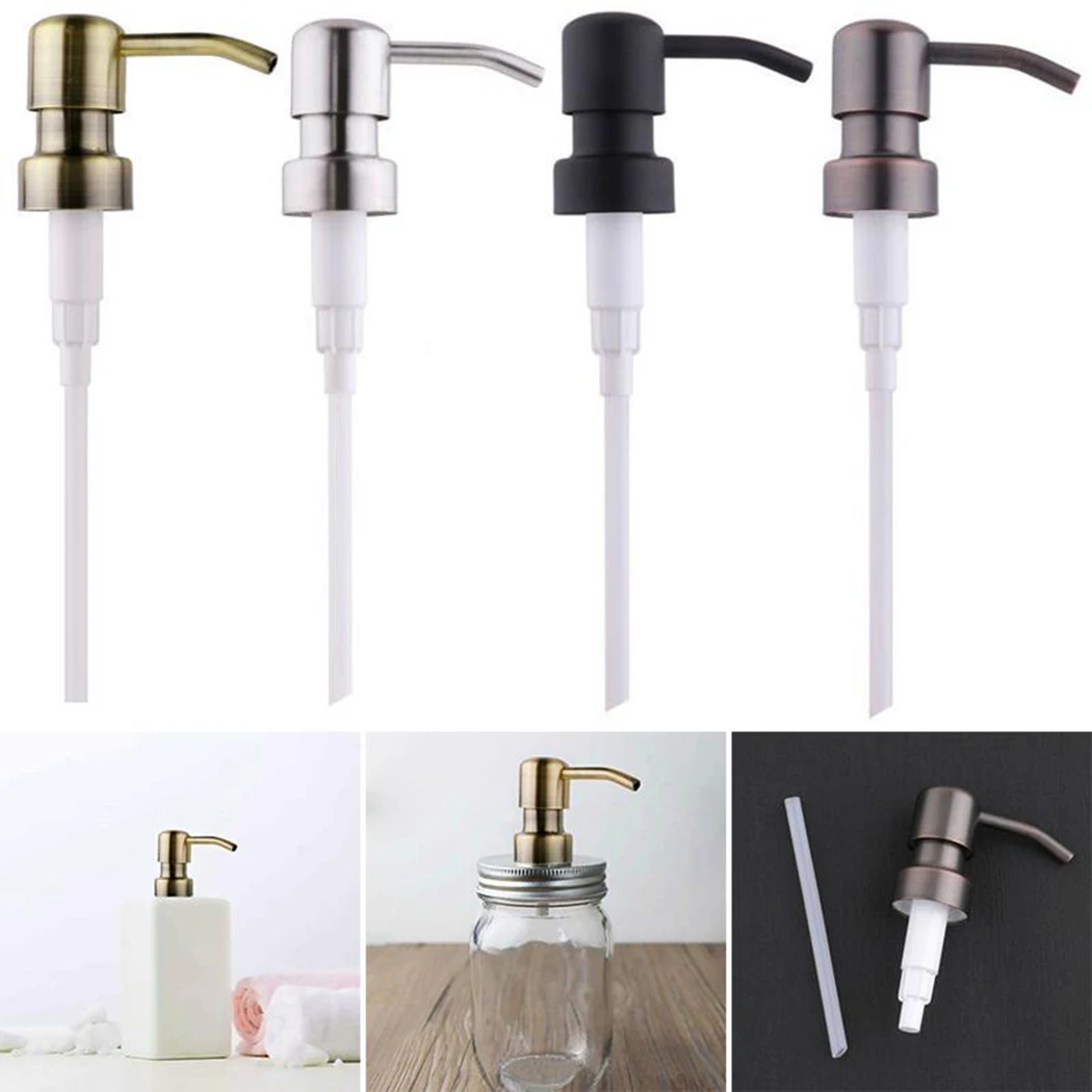Metal DIY Bird Head Bathroom Soap Pump Liquid Lotion Shampoo Dispenser Replacement Press Head Jar Tube