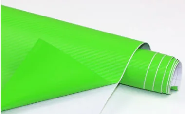 3D цветная карбоновая оберточная бумага, сменная пленка, рулонные наклейки и наклейки для мотоцикла или стайлинга автомобилей - Название цвета: Зеленый