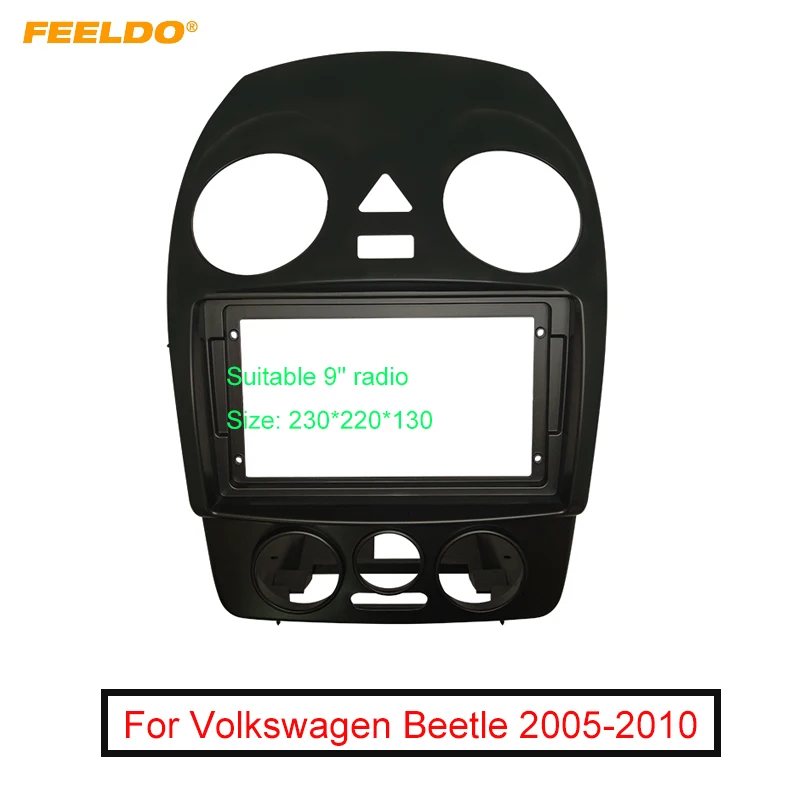 

Рамка для автомобильной аудиосистемы FEELDO, адаптер для Volkswagen Beetle 2005-2010, большой экран 9 дюймов, 2DIN, комплект для панели приборной панели