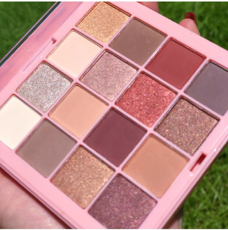 16 Color Nude Shining Eyeshadow Palette Waterproof Smoky Eye Shadow Pallete Shimmer Matte Glitter Powder Cosmetic Makeup Palette