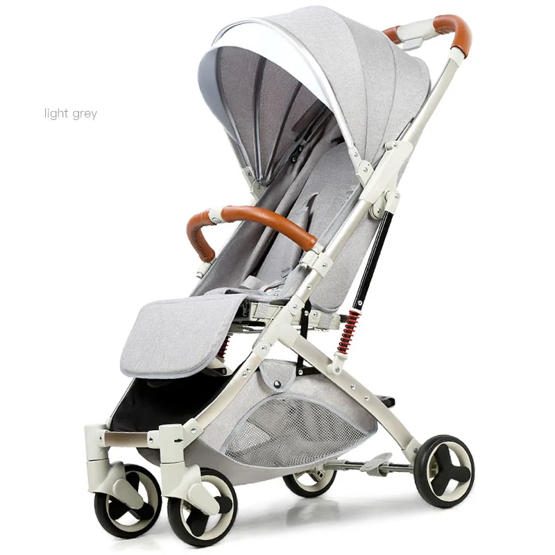 Silver frame grey Быстрая! 5,8 Кг ультра-светильник, детская коляска, переносная, складная, ударопрочная, детская коляска с зонтиком, 170 градусов, переносится на самолет - Цвет: Silver frame grey