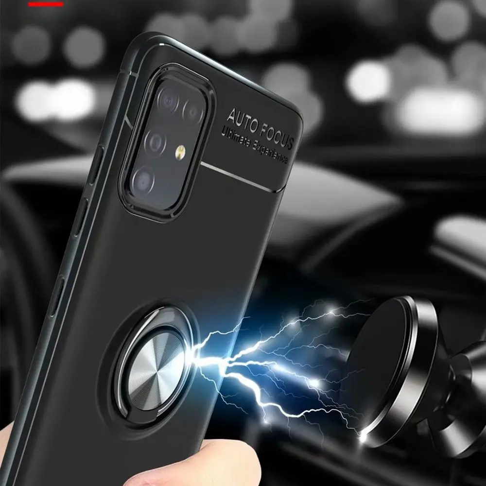 Ring Silicone Case For Samsung Galaxy M31 M21 M30S A11 A41 A01 A21S A81 A91 M10 M30 Case Anti-fall Phone Soft Cover