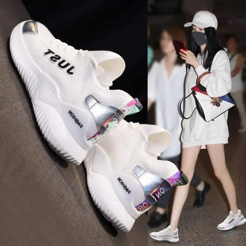 

White Shoes Women's 2019 New Style Spring Korean-style Summer Casual Sports Spring Online Celebrity Versatile Running Mesh Breat
