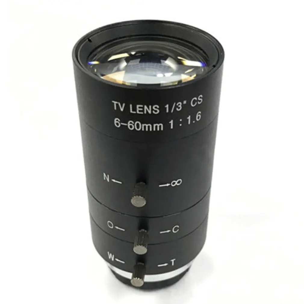 

CCTV Video Lens Manual IRIS ZOOM 6-60mm CS Mount Lens For Industrial Microscope Varifocal CCTV Lens Surveillance Camera Lens