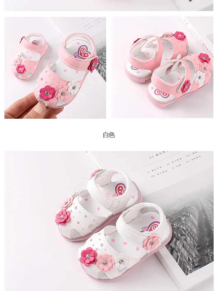 Girls Sandals Summer New LED with Lights Girls Shoes Flowers Luminous Lightweight Breathable Baby Shoes Toddler Infant Sandals extra wide children's shoes