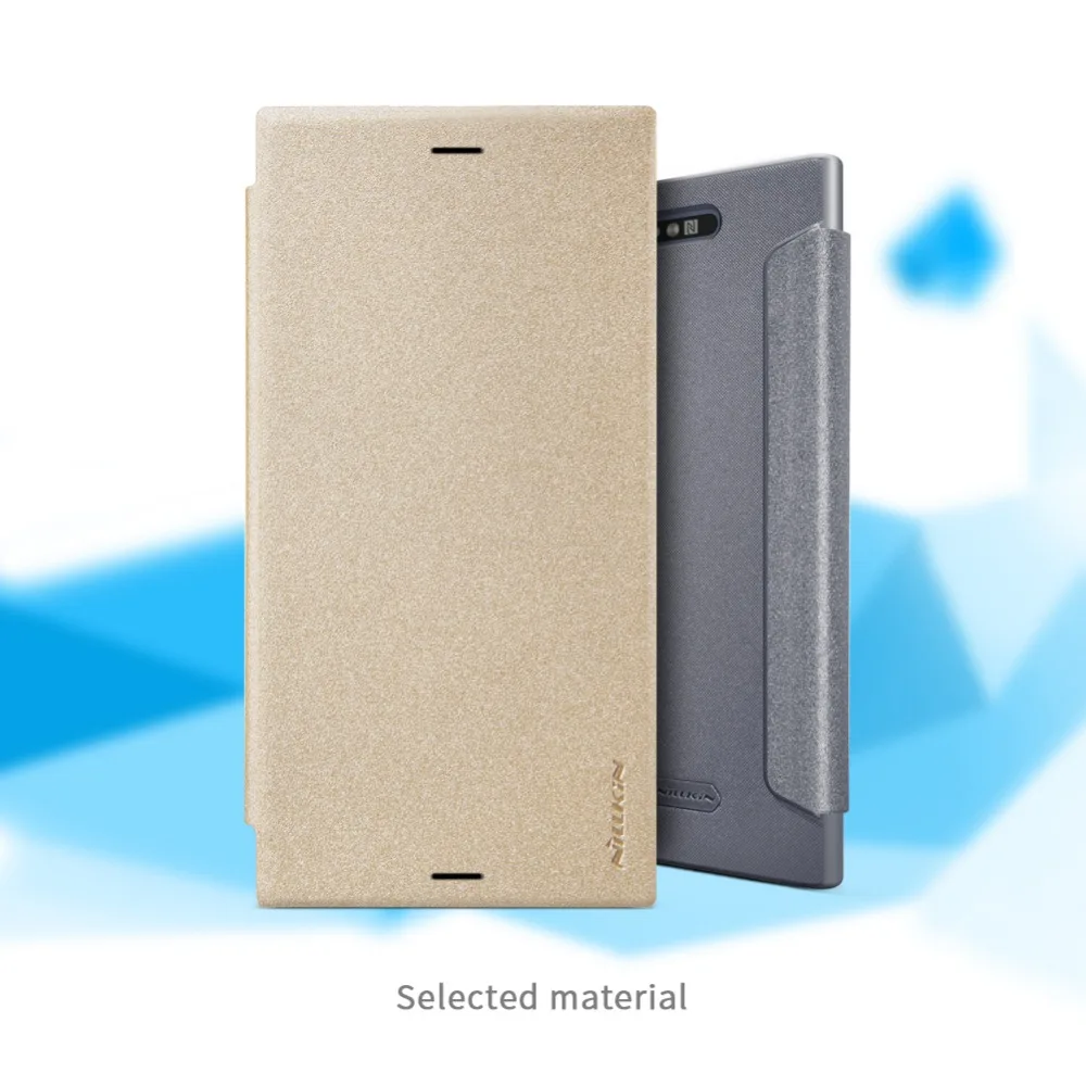 Чехол для sony Xperia XZ1, Блестящий Матовый кожаный флип-чехол NILLKIN, роскошный кожаный чехол-крышка для sony Xperia XZ1