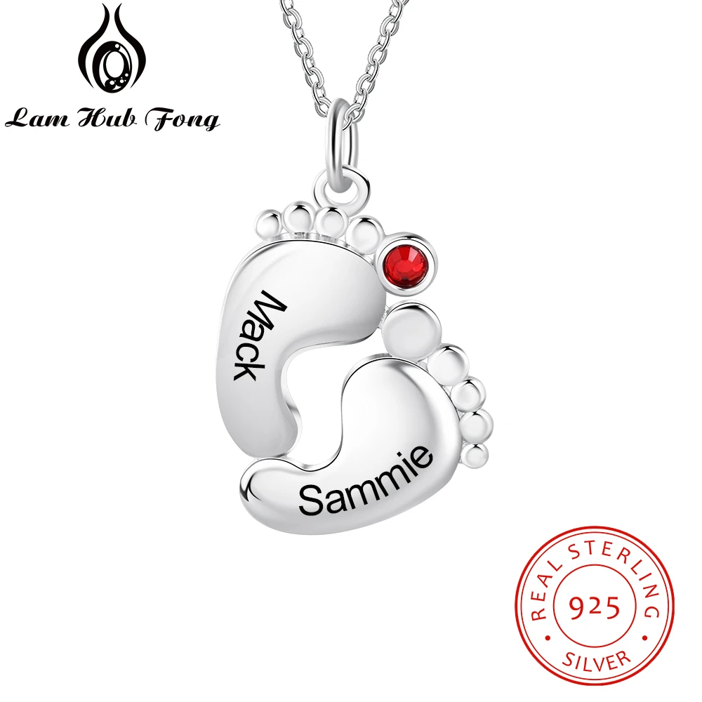 personalized footprint necklace