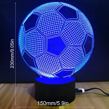 

LED Lamp Touch Sensor Lamp 3D Stylish Lamp Football Shaped Lamp Night Light Kids 7 Colors Lights