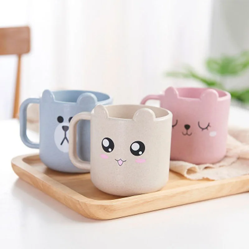 Kids Children Infant Baby Milk Cup with Handle Breakfast Mug Drink Home Cartoon Training | Дом и сад