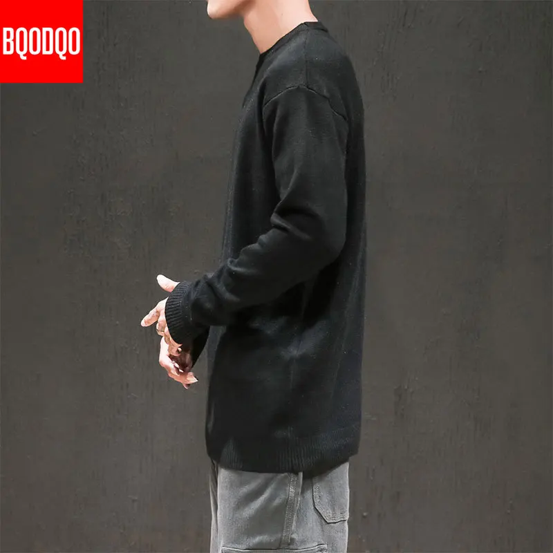  Fleece Jumper Sweaters Men PLUS SIZE Fashion Warm Autumn Winter Japanese Army Sweater Black Knitted