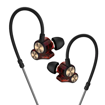 

Dzat Dt-05 Double Dynamic Subwoofer Headphones In-Ear Mobile Phone Universal K Song Hanging Ear Sports Music Headphones(With Whe