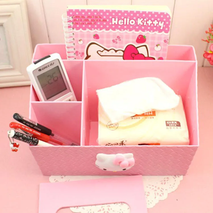 Милый креативный розовый KittyCat VrsatileTissue Holder CoffeeTable пульт дистанционного управления StorageBox NapkinTray салфетки для кухни бумажный держатель