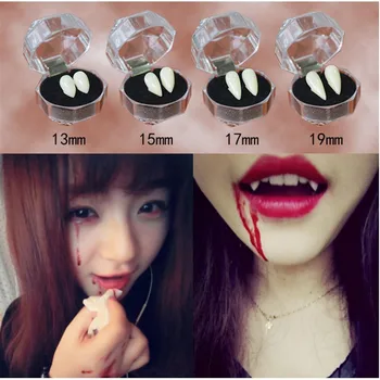 

4 size Vampire Teeth Fangs Dentures Props Halloween Costume Props Party Holiday DIY Decorations Horror Adult For Kids