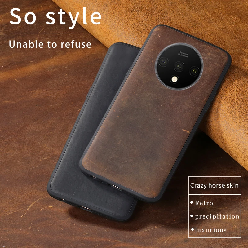 Чехол из воловьей кожи для Oneplus 7 T 7TPro 6 6T противоударный чехол One Plus 360 полностью