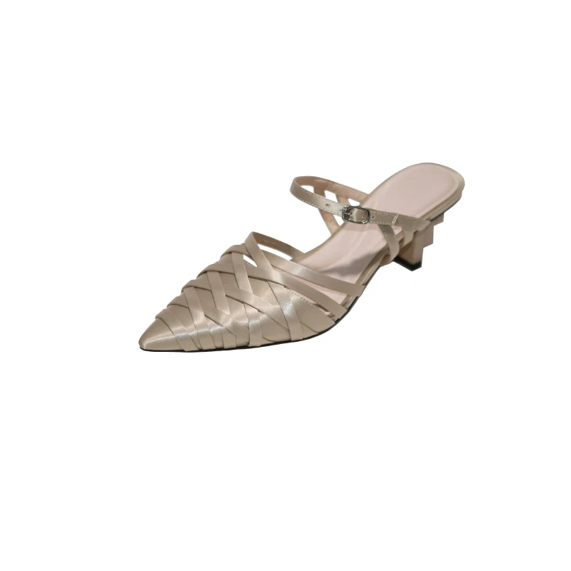 

New Elegant Concise Pointed Toe Sardine Cloth Women Sandals Spring Summer Single Shoes Woman Sexy Party Shoes Woman
