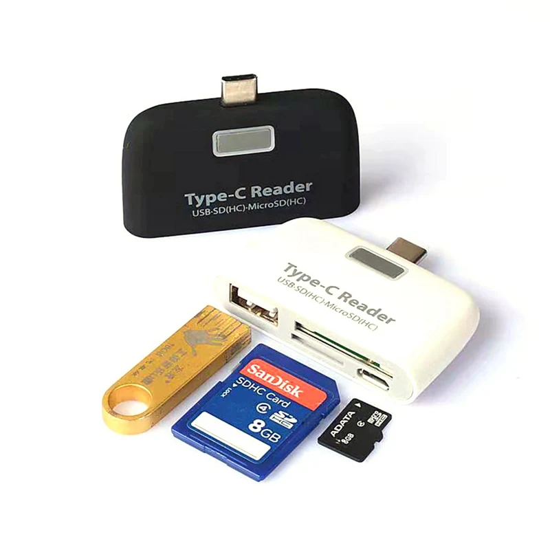 Многофункциональный адаптер для карт памяти USB 3,1 type C USB-C TF SD OTG кард-ридер для Mac-book Phone Tablet Card Reader