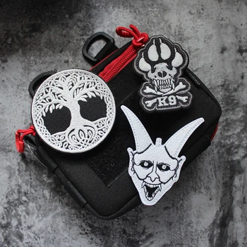 

K9 Luminous Embroidery Velcro Tree of Life Armband Chapter White Paradise Witch Badge Sew Patch For Clothing Backpack