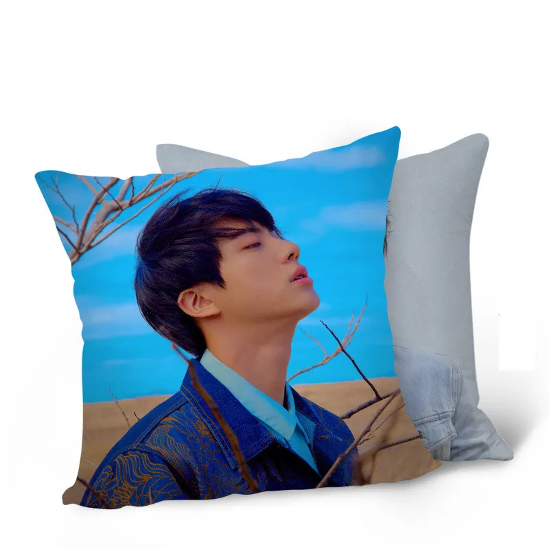 JIN Kpop Bangtan мальчики поддельные любовь себя ответ оторвать ее квадратный диван подушка Ким Тхэ Hyung Suga Jimin Jung Kook Jin 40 см* 40 см - Цвет: JIN