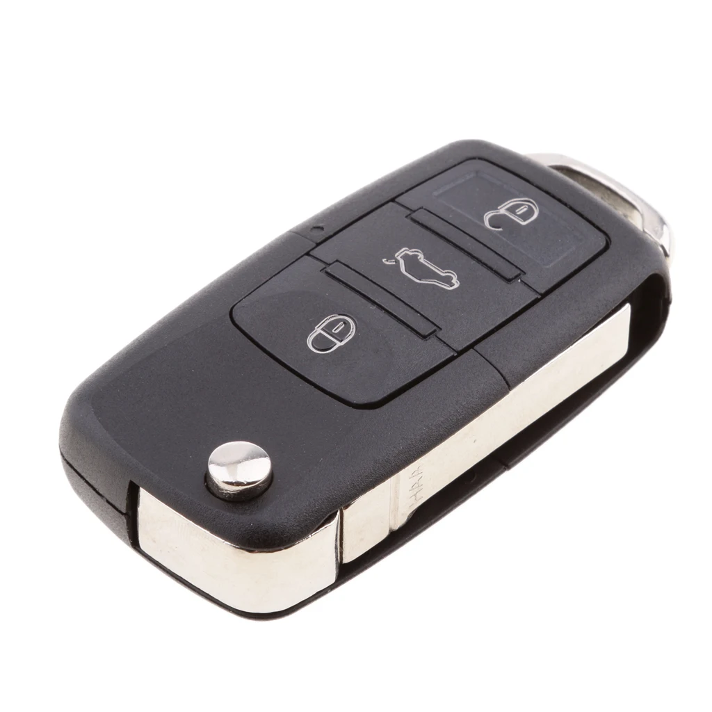 Car 3 Button Key Case Fob Housing Repair Kit for VW Bora Passat Jetta Sharan
